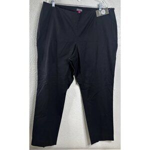 Vince Camuto 18W (Actual 40x27.5) Ankle Dress Pants Side Zip Black Stretch NWT